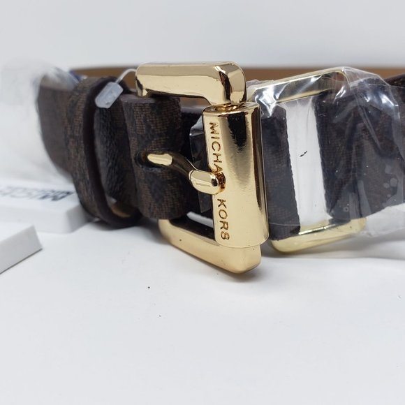 Michael Kors Women's  Brown Leather Double-Pouch Belt Bag (556274C) Size S/M. NW - Picture 5 of 7